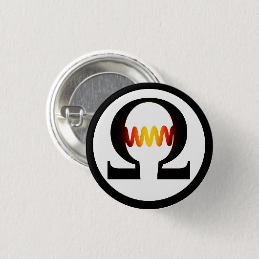 Ohm Symbol Button (Voorkant /achterkant)
