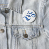 Ohm-symbool Button in blauw (In situ)