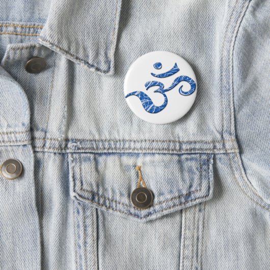 Ohm-symbool Button in blauw (In situ)