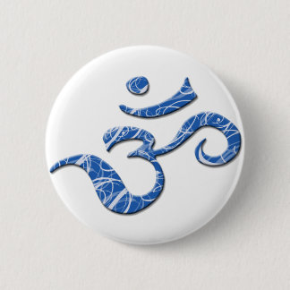 Ohm-symbool Button in blauw
