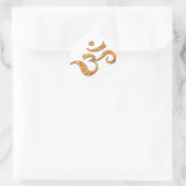 Ohm-symbool in Bronze (sticker) Ronde Sticker (Tas)