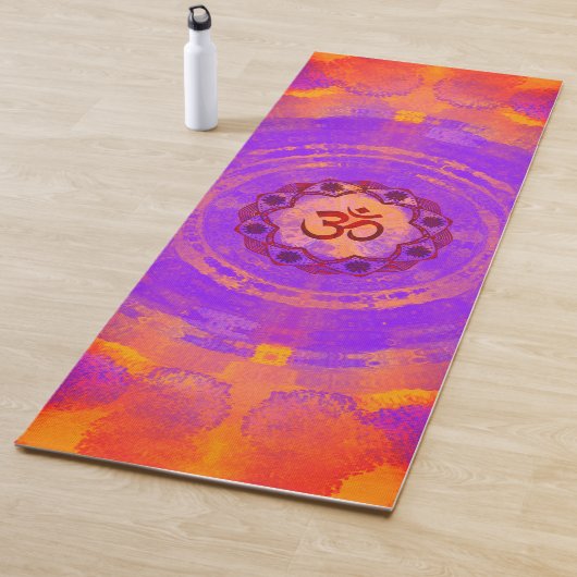 Ohm-symbool, mandala - oranje joga-mat yogamat (In situ)