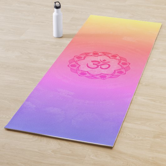 Ohm-symbool, mandala - pastelkleuren yogamat (In situ)