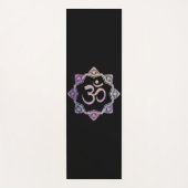 Ohm-symbool met mandala, zwarte editie yogamat (Voorkant)