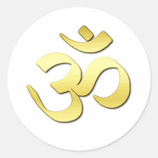 Ohm-symbool Ronde Sticker (Voorkant)