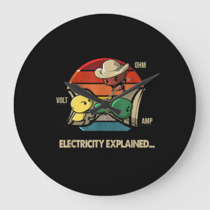 Ohm Volt AMP Electricity verklaarde elektricien Grote Klok