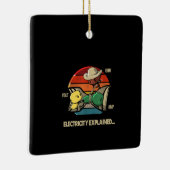 Ohm Volt AMP Electricity verklaarde elektricien Keramisch Ornament (Rechts)