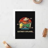 Ohm Volt AMP Electricity verklaarde elektricien Notitiekaartje (Voorkant / Achterkant in situ)