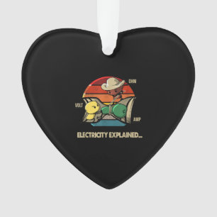 Ohm Volt AMP Electricity verklaarde elektricien Ornament
