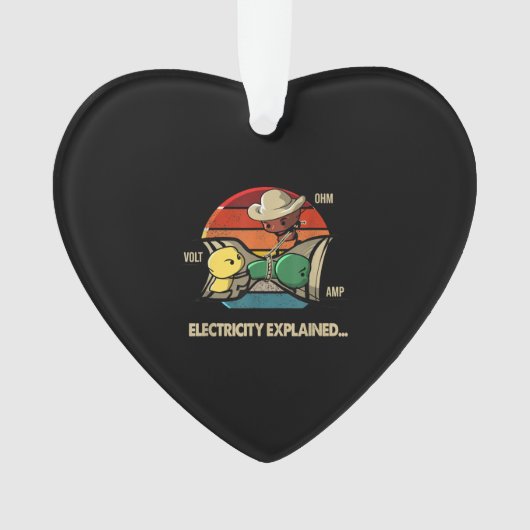Ohm Volt AMP Electricity verklaarde elektricien Ornament (voorkant)