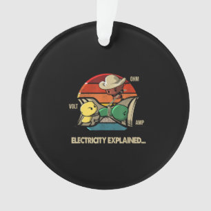 Ohm Volt AMP Electricity verklaarde elektricien Ornament