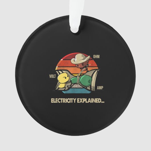 Ohm Volt AMP Electricity verklaarde elektricien Ornament (voorkant)