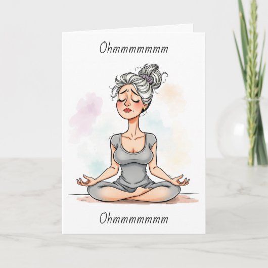 Ohm, vrouw die yoga doet | gekke wereld kaart (Voorkant)
