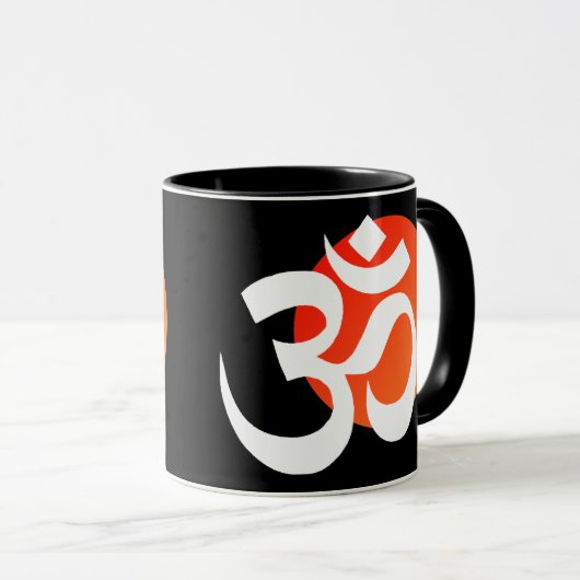 Ohm zwarte achtergrond mok (Voorkant rechts)