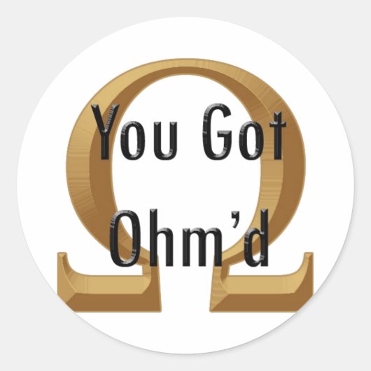 Ohmed Ronde Sticker (Voorkant)