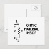 Ohmic Material Inside (Ohm's Law) Briefkaart (Voorkant / Achterkant)