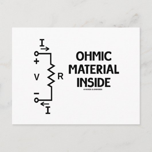 Ohmic Material Inside (Ohm's Law) Briefkaart (Voorkant)