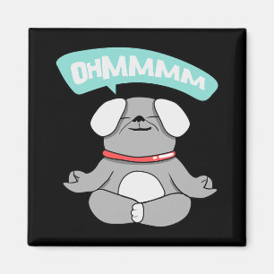 Ohmmm Yoga Hond Pug I Meditatie Ontspanning Magneet