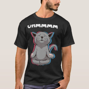 Ohmmm Yoga Katten Meditatie Ontspanning Om Namaste T-shirt