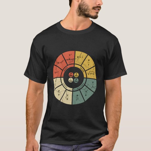 Ohms Law Diagram Electrical Electronics Engineer T-shirt (Voorkant)