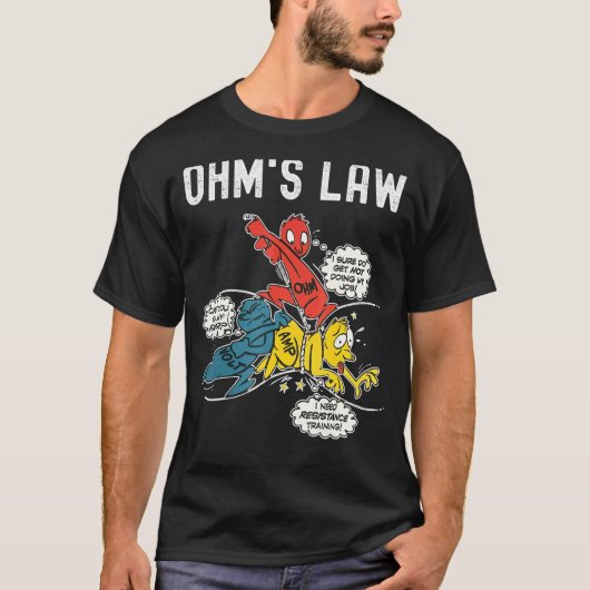 Ohms Law Electricity verklaarde Electrical Enginee T-shirt (Voorkant)