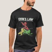 Ohms Law Grappig Shirt.Elektrische Elektronica Eng T-shirt (Voorkant)