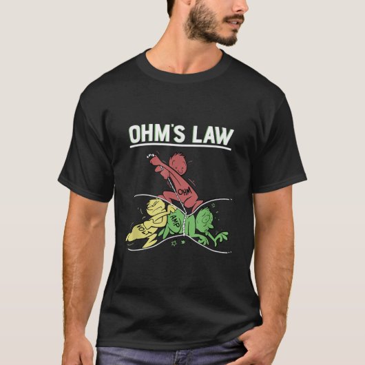 Ohms Law Grappig Shirt.Elektrische Elektronica Eng T-shirt (Voorkant)