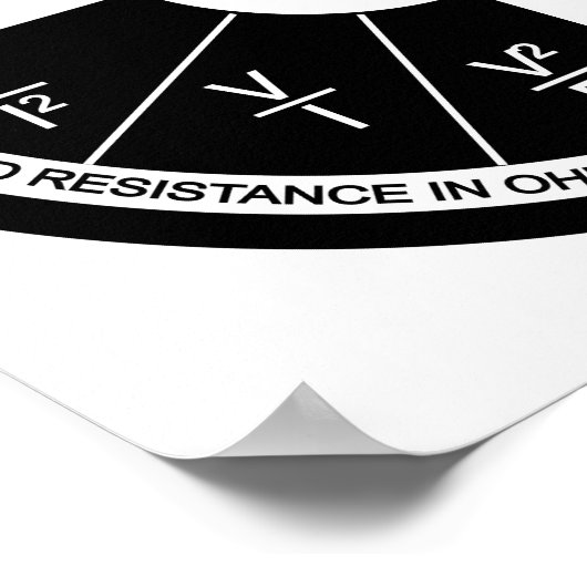 Ohm's Law Poster - Wit (Hoek)