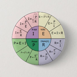 Ohm's wet ronde button 5,7 cm