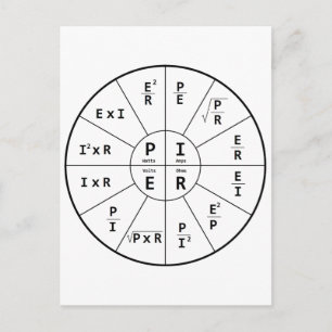 Ohm's wet voor DC Briefkaart