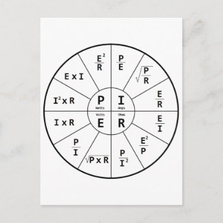 Ohm's wet voor DC Briefkaart