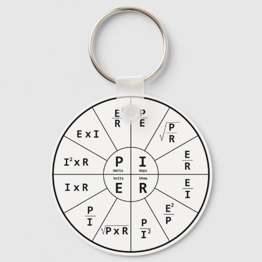 Ohm's wet voor DC Sleutelhanger (Voorkant)