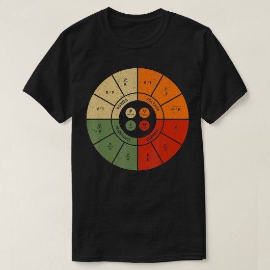 Ohms-wetsdiagram Elektrische Elektronica en T-shirt (Design voorkant)