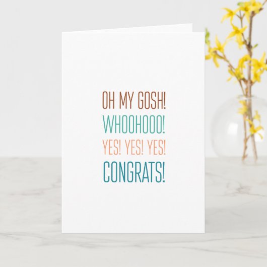 OHMYGOSH! Congrats! Kaart (Gele Bloem)