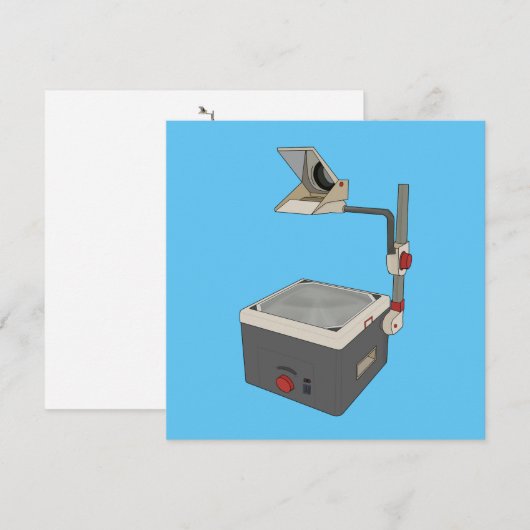 OHP 80s 90s Overhead Projector Bedankkaart (Voorkant / Achterkant)