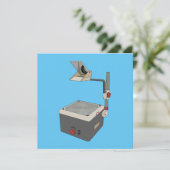 OHP 80s 90s Overhead Projector Bedankkaart (Staand voorkant)