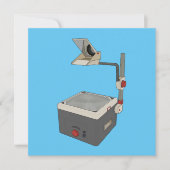 OHP 80s 90s Overhead Projector Bedankkaart (Voorkant)