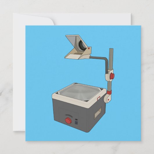 OHP 80s 90s Overhead Projector Bedankkaart (Voorkant)