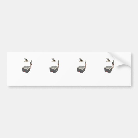 OHP 80s 90s Overhead Projector Bumpersticker (Voorkant)