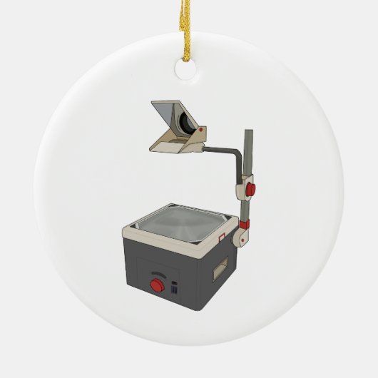 OHP 80s 90s Overhead Projector Keramisch Ornament (Achterkant)