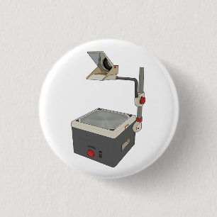 OHP 80s 90s Overhead Projector Ronde Button 3,2 Cm