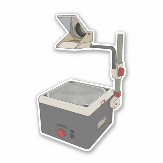 OHP 80s 90s Overhead Projector Sticker (Voorkant)