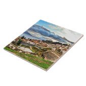 Ohrid, Macedonia panoramic view Tegeltje (Zijkant)