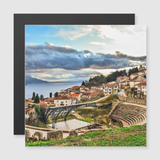 Ohrid, Macedonië panoramisch uitzicht (Voorkant / Achterkant)