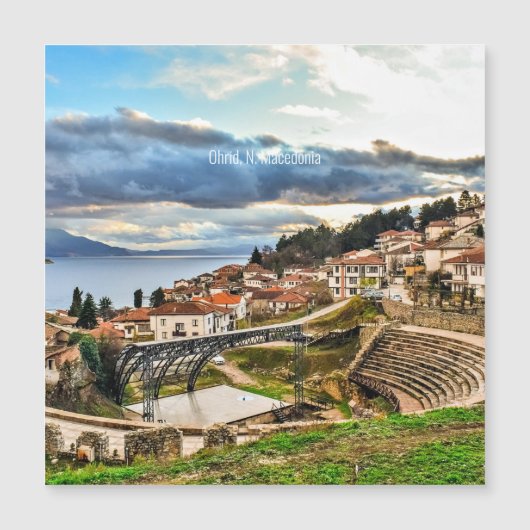 Ohrid, Macedonië panoramisch uitzicht (Voorkant)