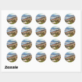 Ohrid, Macedonië panoramisch zicht Ronde Sticker (Vel)