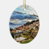 Ohrid, Macedonië stadsgezicht Keramisch Ornament (Rechts)