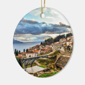 Ohrid, Macedonië stadsgezicht Keramisch Ornament (Links)