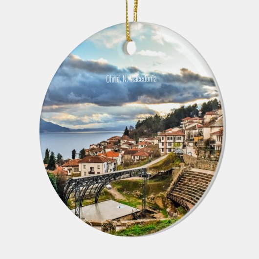 Ohrid, Macedonië stadsgezicht Keramisch Ornament (Links)
