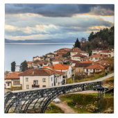 Ohrid, N. Macedonië, cityscape foto, Tegeltje (Voorkant)
